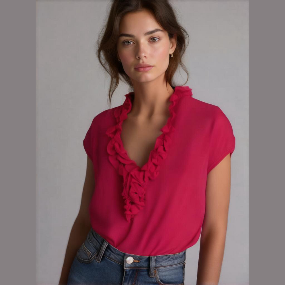 Milano Woman Blouse Fuchsia Pink Size 1X